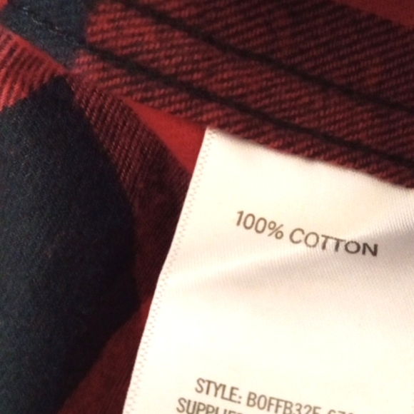 BASS OUTDOOR LONG SLEEVE RED BLACK LUMBERJACK PLAID BUTTON UP SHIRT SIZE LRG NWT - Picture 4 of 5